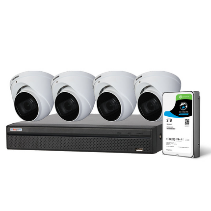 Watchguard Compact 8 Channel 8.0MP HDCVI Surveillance Kit (4 x Motorised Cameras, 2TB HDD) - CVRKIT-C882M-4