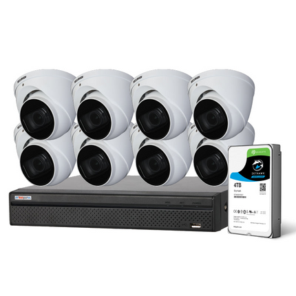 Watchguard Compact 16 Channel 8.0MP HDCVI Surveillance Kit (8 x Motorised Cameras, 4TB HDD) - CVRKIT-C1684M-8