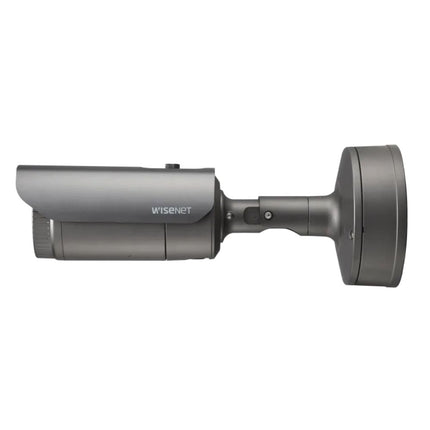 Hanwha Wisenet 2MP AI Outdoor Bullet Camera, H.265, 120fps, WDR, IR, IK10, IP67, 4.4-9.3mm - HAN-PNO-A6081R