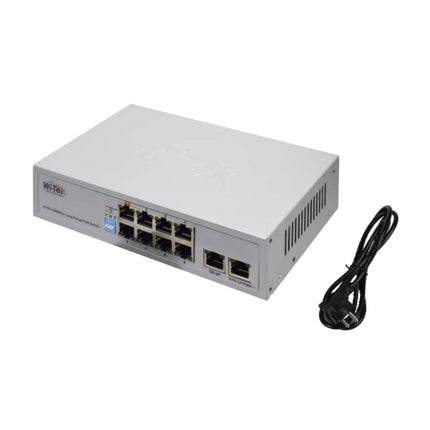 Wi-Tek 8FE+2FE uplink 250m Long Range 8 Ports PoE Switch - WI-PS210G V3