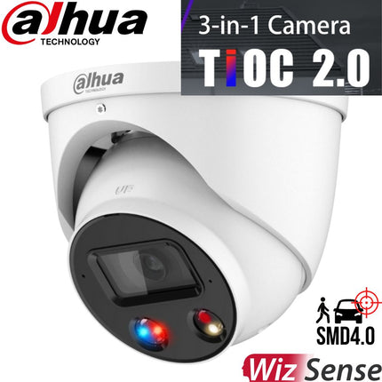 Dahua TiOC x 3X66 Security System: 2x TiOCs + 8x 6MP AI Cams, 16CH WizSense NVR + HDD