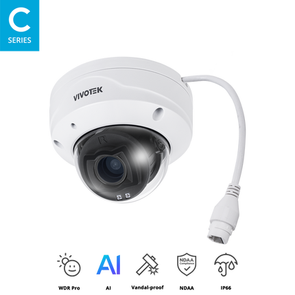 Vivotek FD9383-HTV 2.8-12MM 5MP Motorised Dome Camera