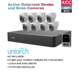 Uniarch K8088AIOC 8MP 8CH AIOC with 8 x AIOC Cameras