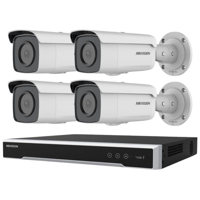 Hikvision Security Kit: 4x 6MP Bullet, Acusense, 4CH NVR, HDD - HK-I4