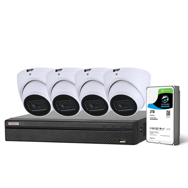 Watchguard Compact AI Series 4 Camera 8.0MP IP Surveillance Kit (Fixed, 2TB) - NVRKIT-C8824F-I