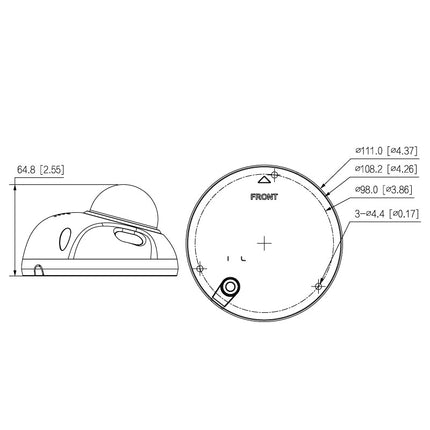 VIP Vision Professional AI Series 4.0MP Fixed Wedge Dome