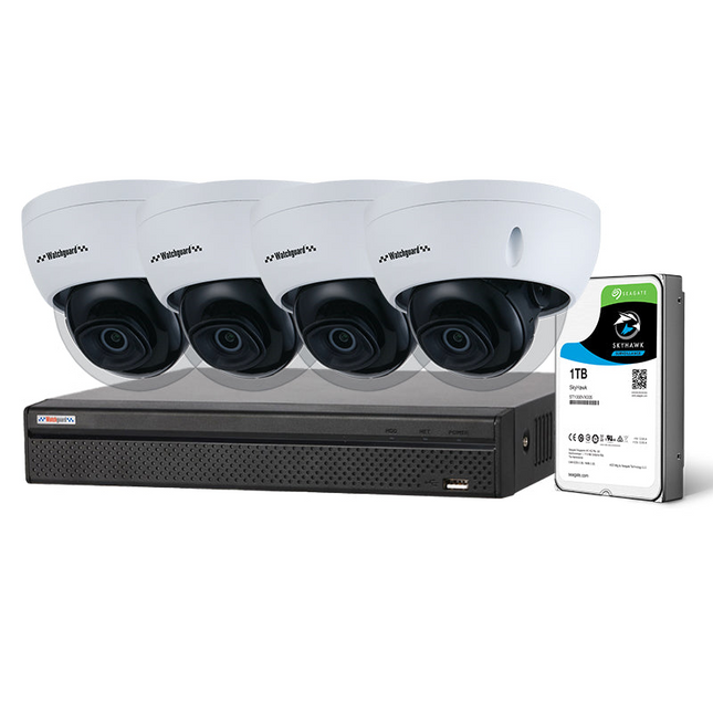 Watchguard Compact Series 4 Camera 4.0MP IP Surveillance Kit (Fixed, 1TB)