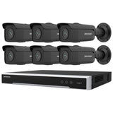 Hikvision Security Kit: 6x 6MP Black Bullet, Acusense, 4CH NVR, HDD - HK-J6