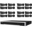 Hikvision Security Kit: 16x 6MP Black Bullet, Acusense, 4CH NVR, HDD - HK-J16