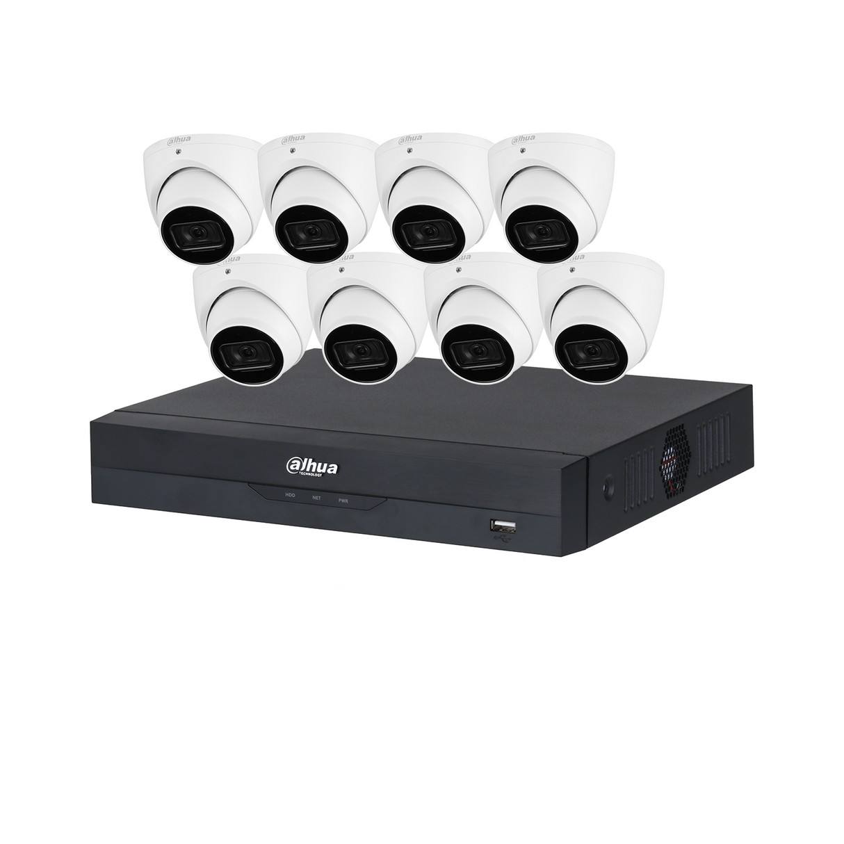 Dahua WizSense 8 Camera Kit: 8x 6MP 3X66 Turret, 8Ch AI NVR - K6088T