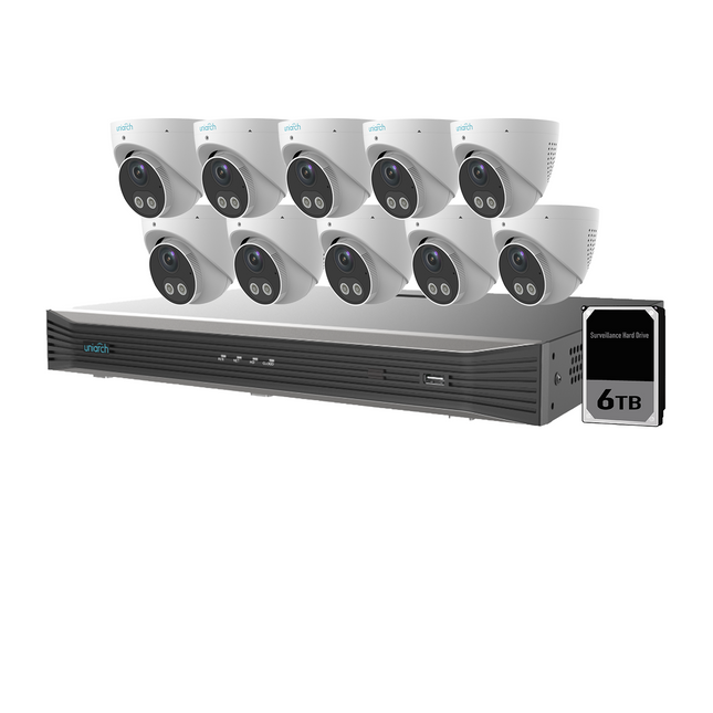 Uniarch 8MP 16CH AIOC with 10 x AIOC Cameras - K81610AIOC