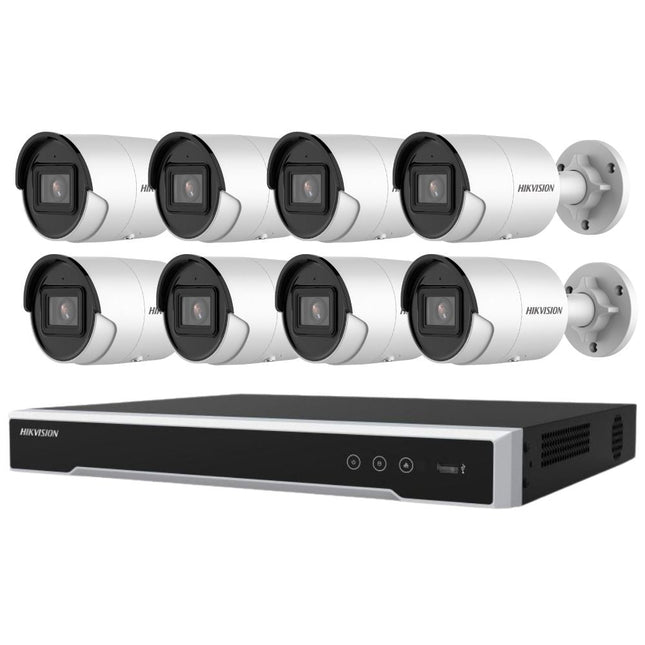 Hikvision Security Kit: 8x 6MP MiniBullet, Acusense, 4CH NVR, HDD - HK-L8