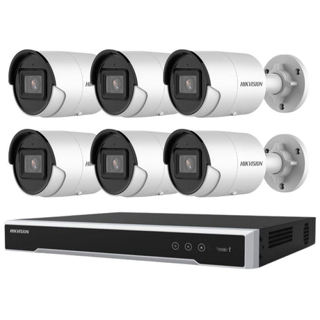 Hikvision Security Kit: 6x 6MP MiniBullet, Acusense, 4CH NVR, HDD - HK-L6