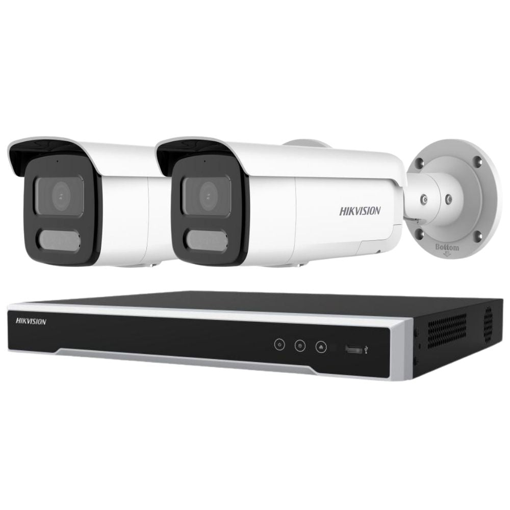 Hikvision Security Kit: 2x 6MP Bullet, Smart Hybrid, ColorVu, Liveguard, 4CH NVR, HDD - HK-K2