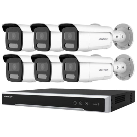 Hikvision Security Kit: 6x 8MP Bullet, Acusense, Liveguard, 4CH NVR, HDD - HK-W6