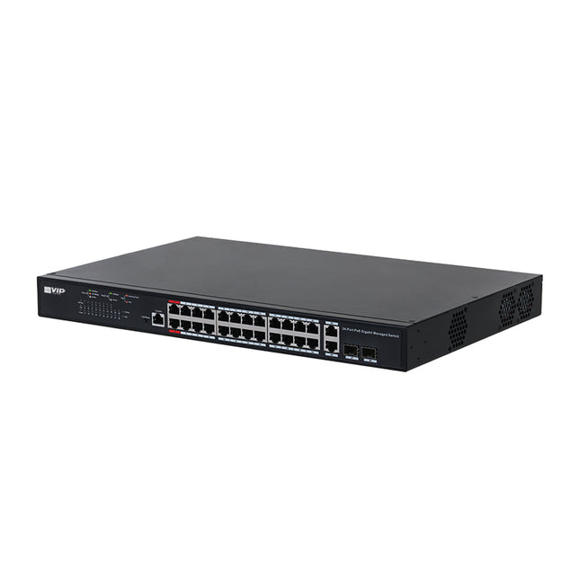 VIP Vision 24-port Managed PoE 2.0 Gigabit Ethernet Switch