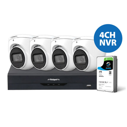 Watchguard LA Series 4 Channel 6.0MP AI Surveillance Kit (4CH, 2TB, 4 Cams)