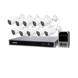 Vivotek 6 Camera Kit: 6x 5MP VF Dome, IK10, Mic, 8CH AI NVR, 4TB HDD