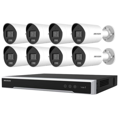 Hikvision Security Kit: 8x 8MP Bullet, Smart Hybrid, ColorVu, Liveguard, 4CH NVR, HDD - HK-V8