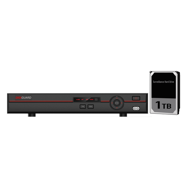 DigiGuard D-XVR2104H-1TB 4CH XVR DVR with 1TB Installed