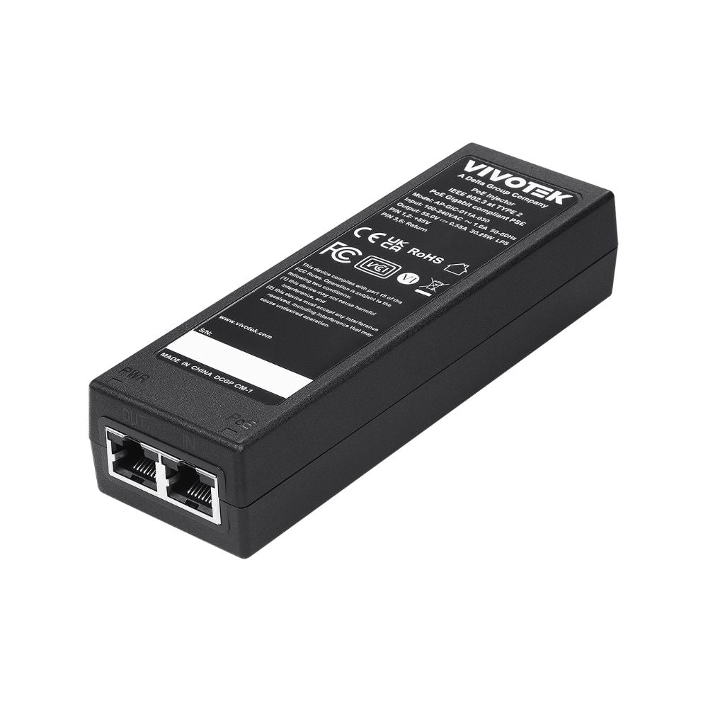 VIVOTEK 30W PoE Injector - AP-GIC-011A-030