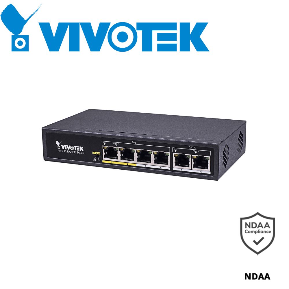 VIVOTEK 4-Port PoE Switch - AW-FET-060C-065