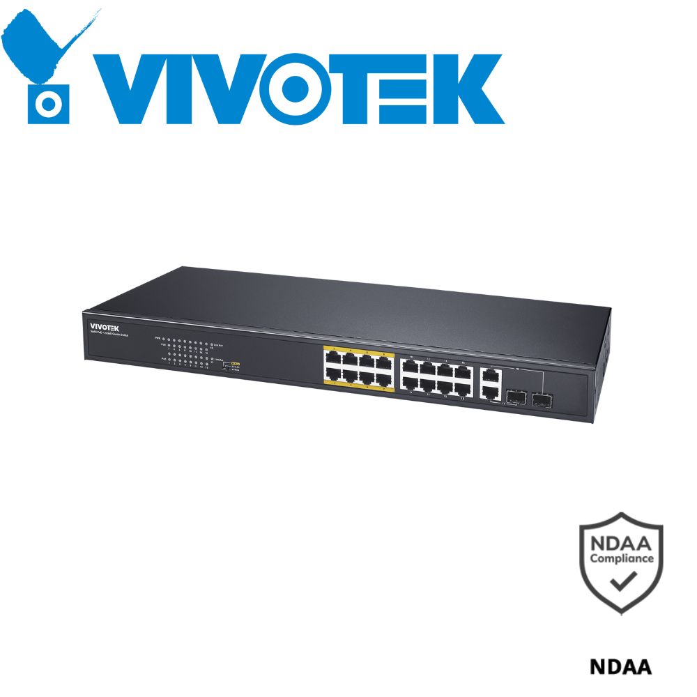 VIVOTEK 16-Port PoE Switch - AW-FGT-180F-250