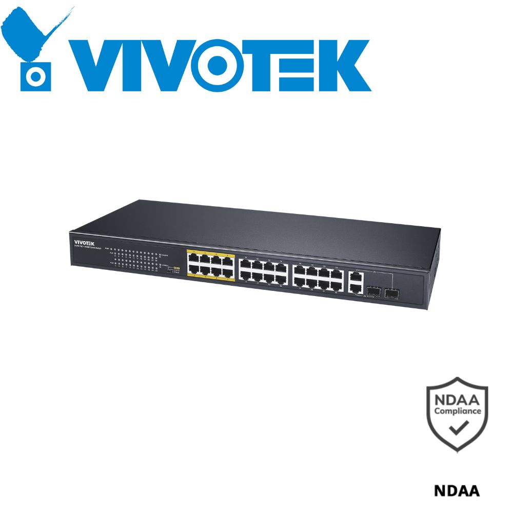 VIVOTEK 24-Port PoE Switch - AW-FGT-260F-380