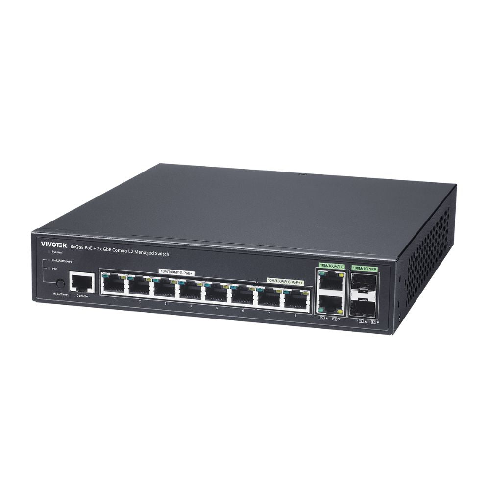 VIVOTEK 8-Port PoE Switch - AW-GEV-108A-130