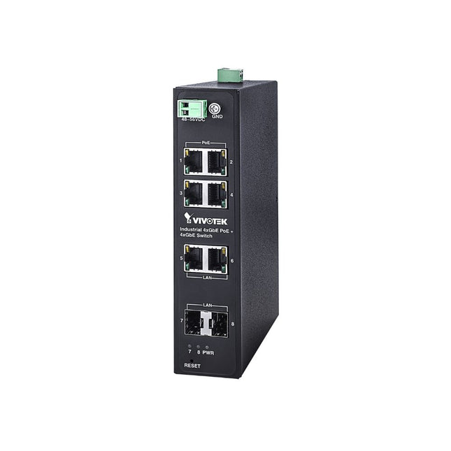 Vivotek Industrial 4-Port PoE Switch - AW-IHT-0800