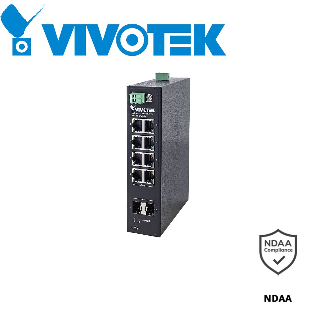 VIVOTEK Industrial 8-Port PoE Switch - AW-IHT-1000