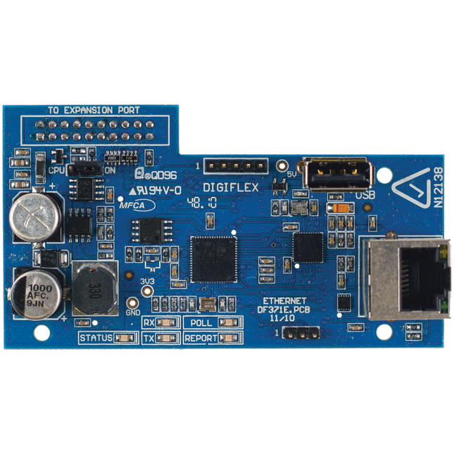 Bosch BOSCM751B Plug-In IP Ethernet Communication Module Blue PCB Enclosure Mount Built In Ethernet Suits Solution 6000/ 144 Supports Conettix &Amp; Csv-IP Reporting Formats