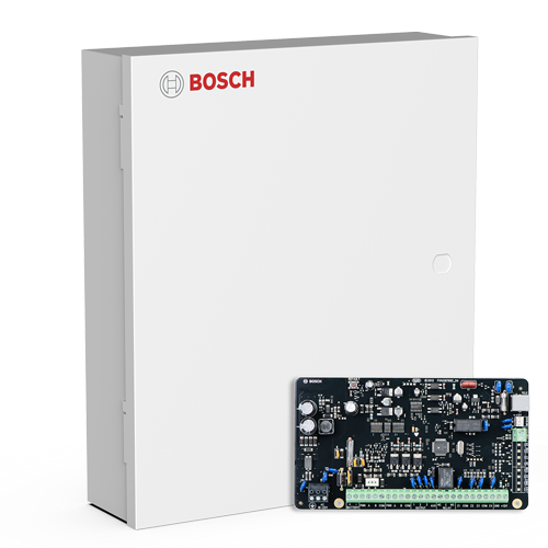 Bosch BOSICP-SOL2-PE Solution 2000 Hardwired Alarm Panel with Enclosure White 8 X Zone Not Expandable 4 X Output 2 Areas 32 Users 4 Keypad 256 Events PCB Enclosure Mount Built In Pstn 18VAC