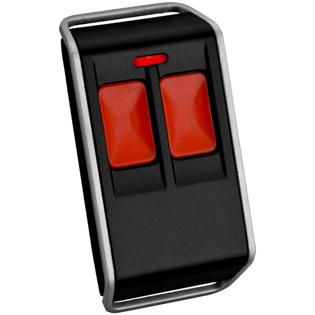 Bosch BOSRFPB-TB Radion Series Wireless 2-Btn Key Fob Transmitter Black Plastic 433Mhz 1X Cr2032 Batt (3V) Red Buttons Suits RFRC-OPT/ B810