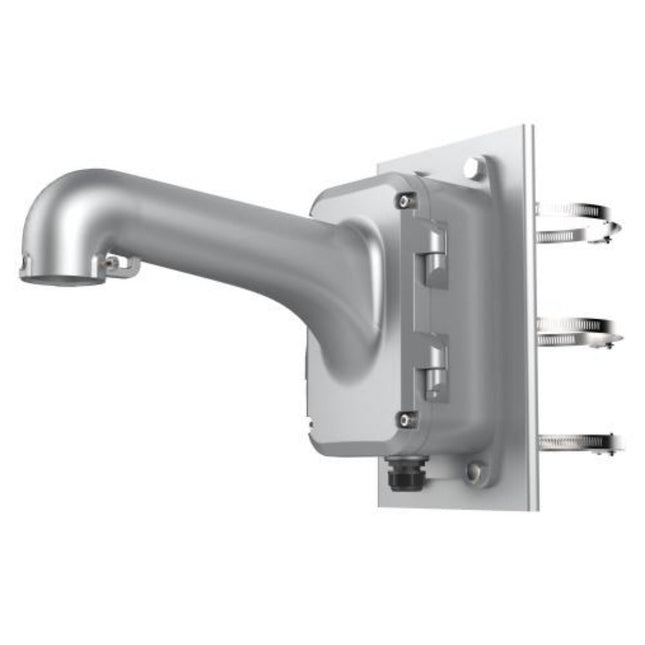 Hikvision BRA-1604ZJ-BOX-POLE-P Pole Mount Bracket with Junction Box - Platinum Grey