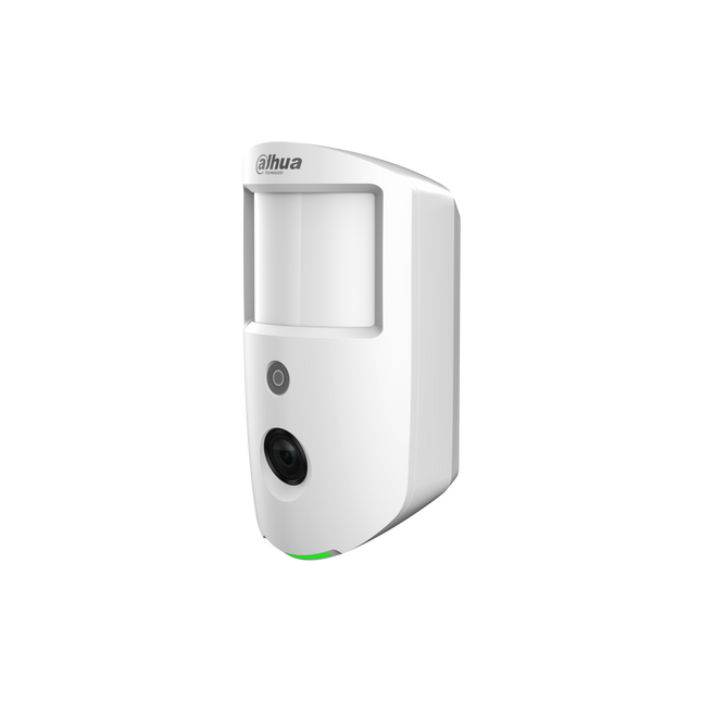 Dahua DAHI9958 Airshield Series Wireless PIR with Camera White Pet up to 18Kg 12m Detection Area Wall Mount 2.2m Mount Height 433Mhz 3Xcr123A Battery (9V) 0