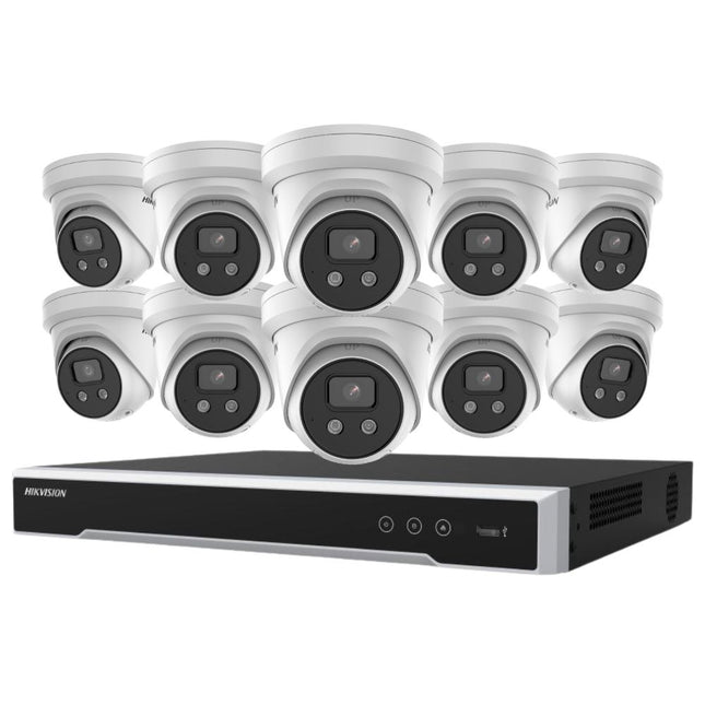 Hikvision Security Kit: 10x 6MP Turret, Acusense, 4CH NVR, HDD - HK-A10