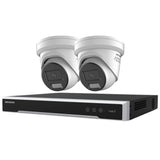 Hikvision Security Kit: 2x 6MP Turret, Smart Hybrid, ColorVu, Liveguard, 4CH NVR, HDD - HK-B2