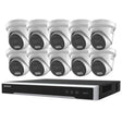 Hikvision Security Kit: 10x 6MP Turret, Smart Hybrid, ColorVu, Liveguard, 4CH NVR, HDD - HK-B10