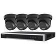 Hikvision Security Kit: 4x 6MP Black Turret, Smart Hybrid, ColorVu, Liveguard, 4CH NVR, HDD - HK-C4