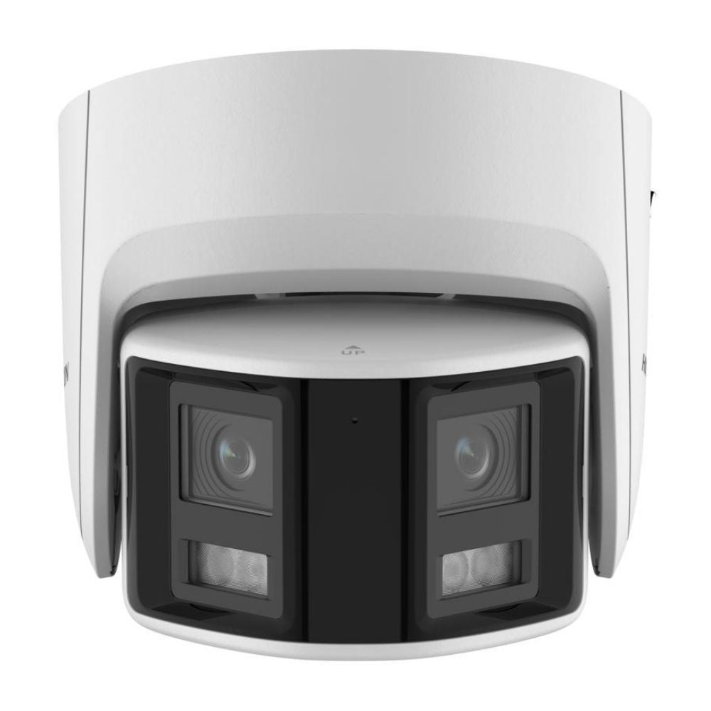 Hikvision DS-2CD2367G2P-LSU/SL-2.8 6MP ColorVu Panoramic Turret, 180 Degree, White Light, AcuSense, Built-in Mic, Speaker, Strobe Light, 2.8mm (2367G2P)