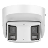 Hikvision DS-2CD2387G2P-LSU/SL-4 8MP ColorVu Panoramic Turret, 180 Degree, White Light, AcuSense, Built-in Mic, Speaker, Strobe, 4mm (2387G2P)