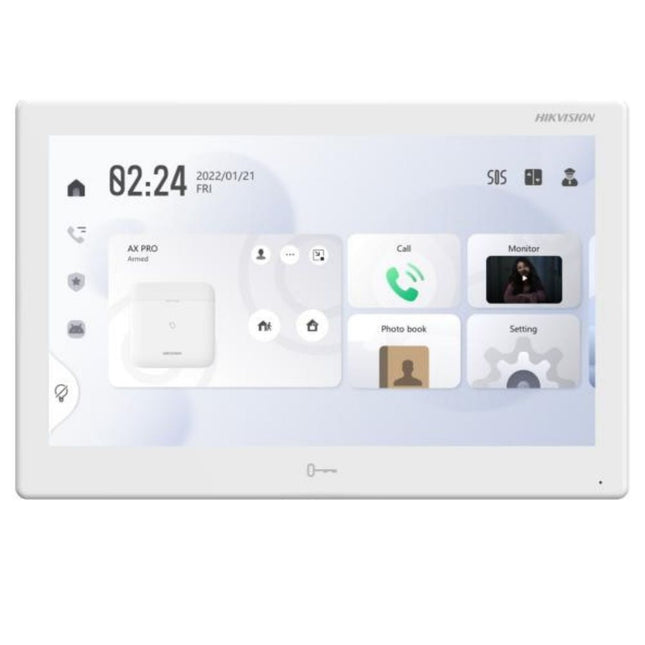 Hikvision DS-KH9510-WTE1-WHITE (B) IP Intercom Gen 2 10" Android Control Centre for Intercom Ax Pro and CCTV, WiFi, PoE, White (9510)