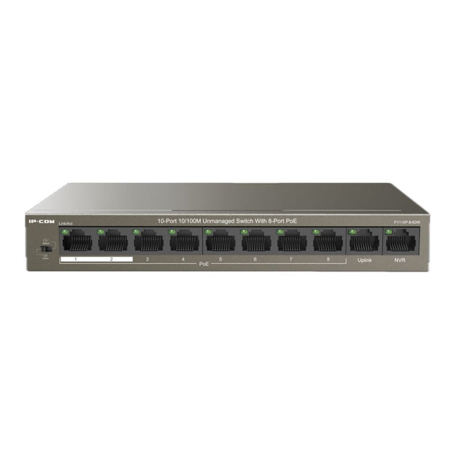 IP-COM 10-Port Fast Unmanaged Switch With 8-Port PoE