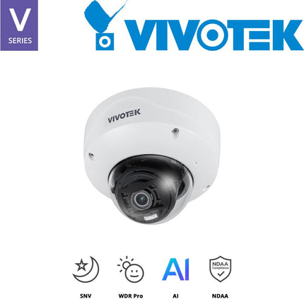 Vivotek V Series 5MP Motorised Dome Camera - FD9187-HT-V3