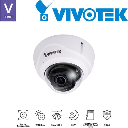 Vivotek V Series 5MP Fixed Dome Camera - FD9387-FR-v2