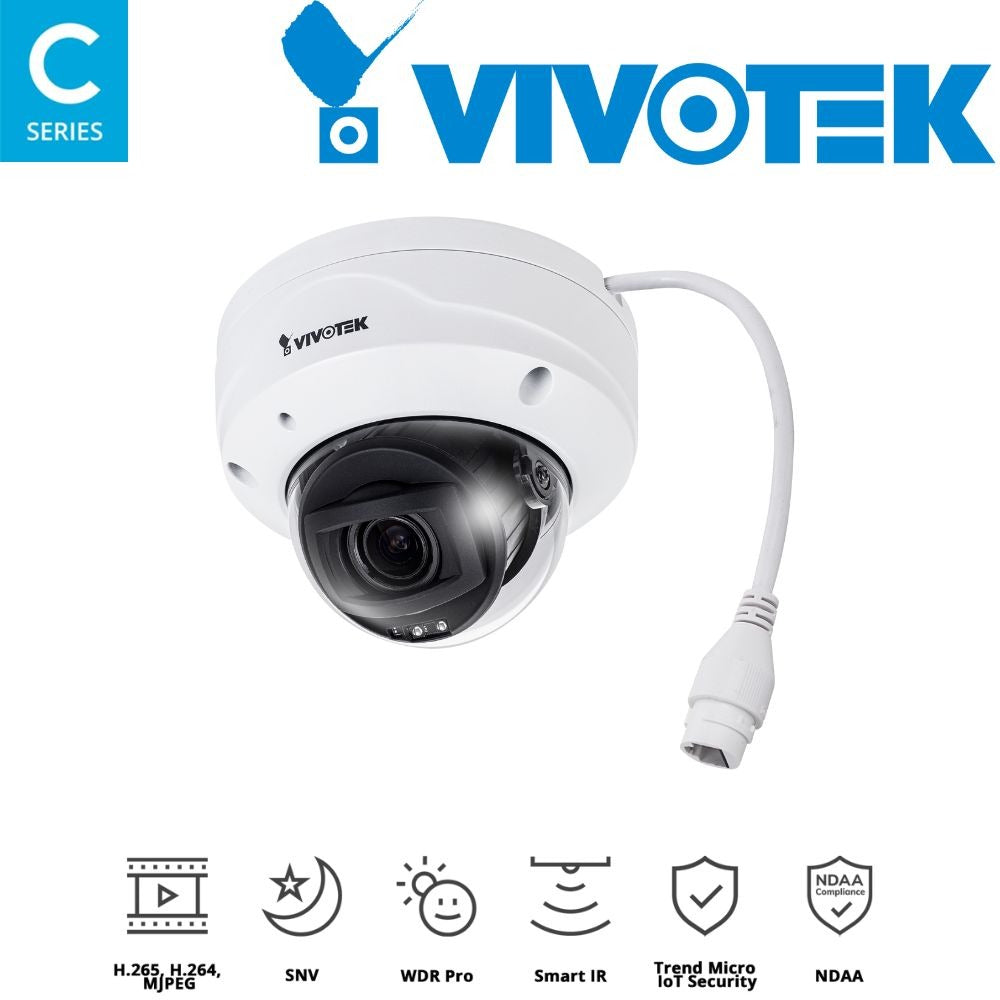 VIVOTEK C Series 5MP Motorised Dome Camera - FD9388-HTV