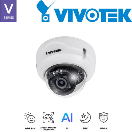 Vivotek V Series 5MP Motorised Dome Camera - FD9389-EHTV-v2