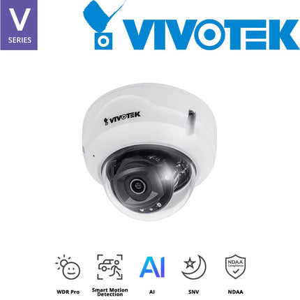 Vivotek V Series 5MP Fixed Dome Camera - FD9389-EHV-V2