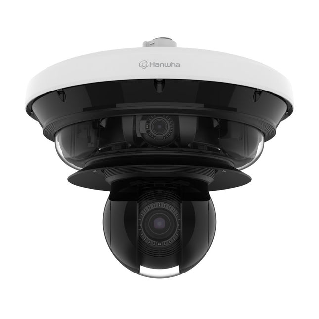 Hanwha 4x8MP Outdoor PTRZ + 2MP PTZ Camera, IR, 40x Zoom - PNM-C34404RQ